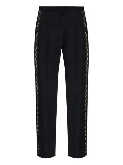 Versace Evening Pant Responsible Wool Grain Di Poudre Softer Hand Clothing In Black