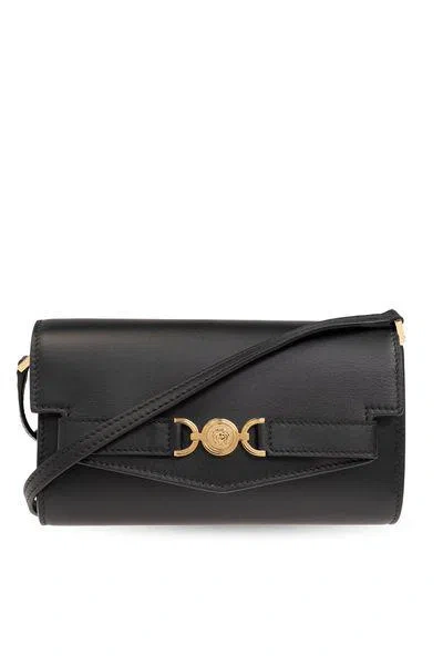 Versace Stunning Black Mini Handbag For Women In Animal Print