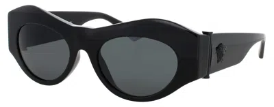 Versace Style 0ve4477u Acetate Sunglasses 52-19-135 In 5360 - Black / Smoke