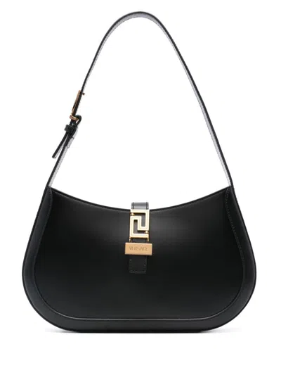 Versace Stylish Black Hobo Handbag For Women