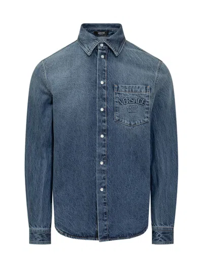 Versace Stylish Jacket - Size Medium In Blue