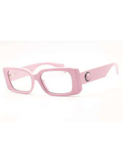 Versace Stylish Rectangular Eyeglasses For Women In Pink