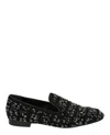 Versace Men's Suede Bead-embellished Smoking Slippers In Black