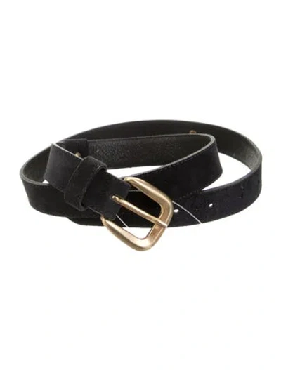 Pre-owned Versace Suede Belt In Blue