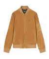 Versace Ribbed Cuffs Sleeve Zip Pocket Jacket In Brown