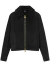 Versace Shearling Jacket In Black
