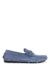 Versace Round-headed Love Shoes In Gray