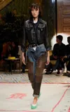 Versace Suede-patched Nappa-leather Jacket In Black