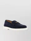 Versace Suede Penny Loafers Rounded Tip