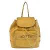 Versace Sunburst Leather Backpack In Yellow