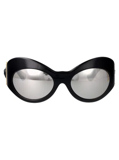 Versace Eyewear Irregular Frame Sunglasses In Black