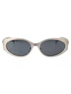 Versace Logo-plaque Oval-frame Sunglasses
