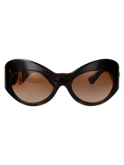 Versace Sunglasses In 54462l Transparent Brown