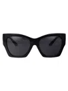 Versace Logo-plaque Cat-eye Frame Sunglasses In Black