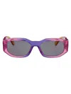 Versace Biggie 53mm Round Sunglasses In Multi