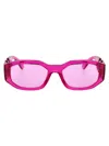 Versace Eyewear Rectangular Frame Sunglasses In Pink