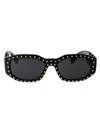Versace Womens Black Ve4361 Rectangle-frame Nylon Sunglasses In Black