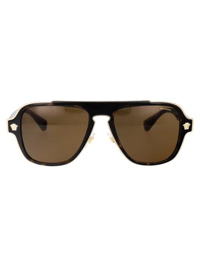 Versace Sunglasses In Brown