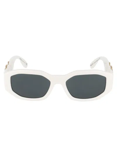 Versace Medusa Square-frame Sunglasses In 401/87 White