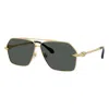 Versace Rectangular Frame Sunglasses In Gold