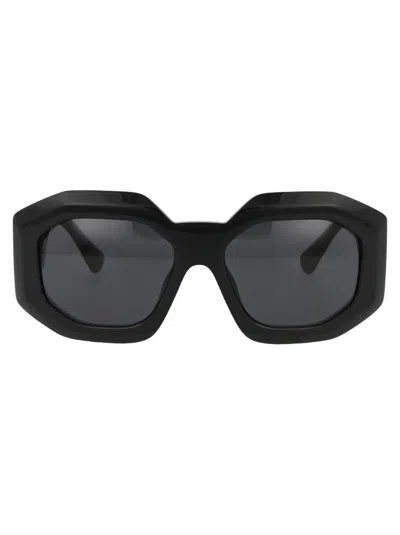 Versace Medusa Biggie Geometric-frame Sunglasses In Black