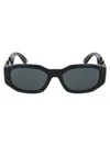 Versace Black Nylon Sunglasses In Green