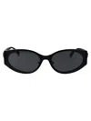 Versace Matte Black Metal Sunglasses In Black
