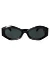 Versace Womens Black Ve4466u Irregular-frame Injected Sunglasses In Black