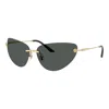 Versace 64mm Oversize Rimless Gradient Cat Eye Sunglasses In Gray