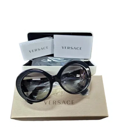 Pre-owned Versace Sunglasses For Women Black & Gold Color, One Size Fits All Model 4298 In Clear