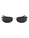Versace Rectangle-frame Sunglasses In Gold