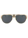Versace Eyewear Double Bridge Aviator In Gray