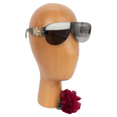 Pre-owned Versace Sunglasses 'medusa Beggie' In Brown