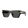 Versace 55mm Plaque Rectangular Sunglasses In Black