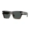 Versace 55mm Plaque Rectangular Sunglasses In Brown