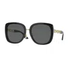 Versace Sunglasses Rectangle Rimless, Transparent Brown Frame And Brown Gradient Lens Ve4407d532413 In Black