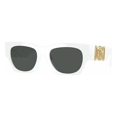 Versace Sunglasses Square Full Rim, Black Frame And Dark Grey Lens Ve4479ugb1/87 In Brown