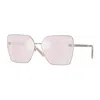 Versace 63mm Oversize Square Sunglasses In Pink