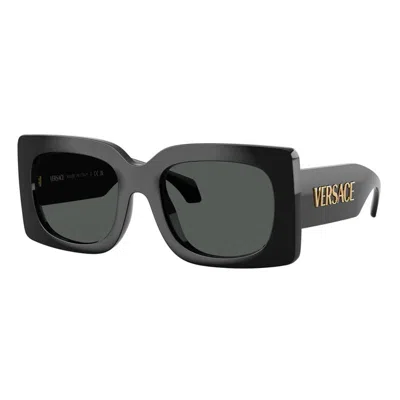 Versace Ladies Black Square Sunglasses Ve4496u Gb1/87