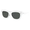 Versace 53mm Rectangular Sunglasses In White