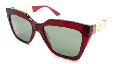 Pre-owned Versace Sunglasses Ve 4418 388/2 56-19-145 Transparent Red / Green Made In Italy