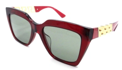 Pre-owned Versace Sunglasses Ve 4418f 388/2 56-19-145 Transparent Red / Green Italy