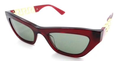 Pre-owned Versace Sunglasses Ve 4419 388/2 52-21-145 Transparent Red / Green Made In Italy