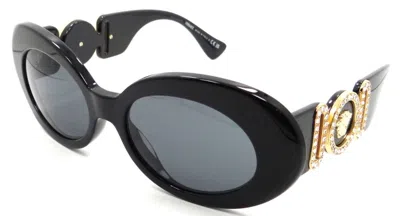 Pre-owned Versace Sunglasses Ve 4426bu Gb1/87 54-18-145 Black / Dark Grey Made In Italy In Gray