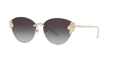 Pre-owned Versace Sunglasses Ve2196 12528g 58mm Pale Gold / Dark Grey Blue Gradient Lens In Gray