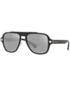 Versace Sunglasses, Ve2199 In Matte Black,light Grey Mirror Silver