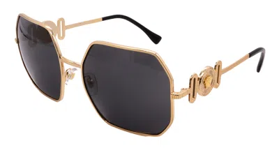 Versace Sunglasses Ve2248-100287-58-145 Non-polarized In Gold