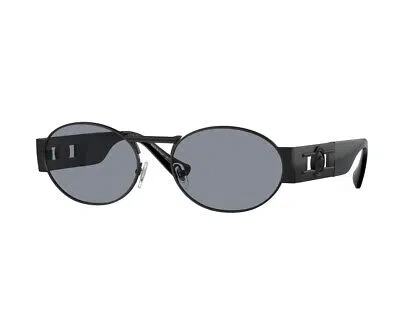 Pre-owned Versace Sunglasses Ve2264 1261/1 Black Grey Men Women In Gray