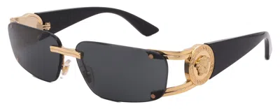 Versace Sunglasses Ve2291-100287-13-115 Non-polarized In Black