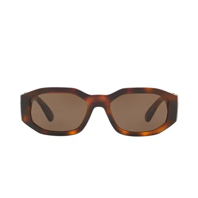 Versace Medusa Biggie Geometric Sunglasses In Neutral